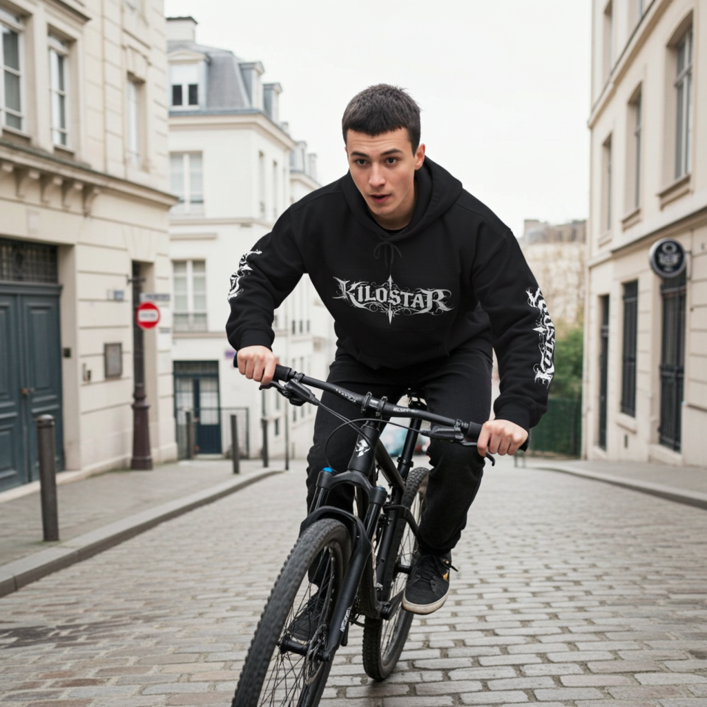 KILOSTAR HOODIE DARK™ — Porté Vue 2 | Sweat à Capuche Premium Streetwear