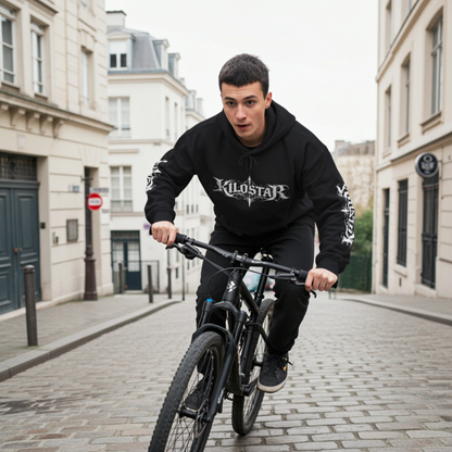 KILOSTAR HOODIE DARK™ — Porté Vue 2 | Sweat à Capuche Premium Streetwear