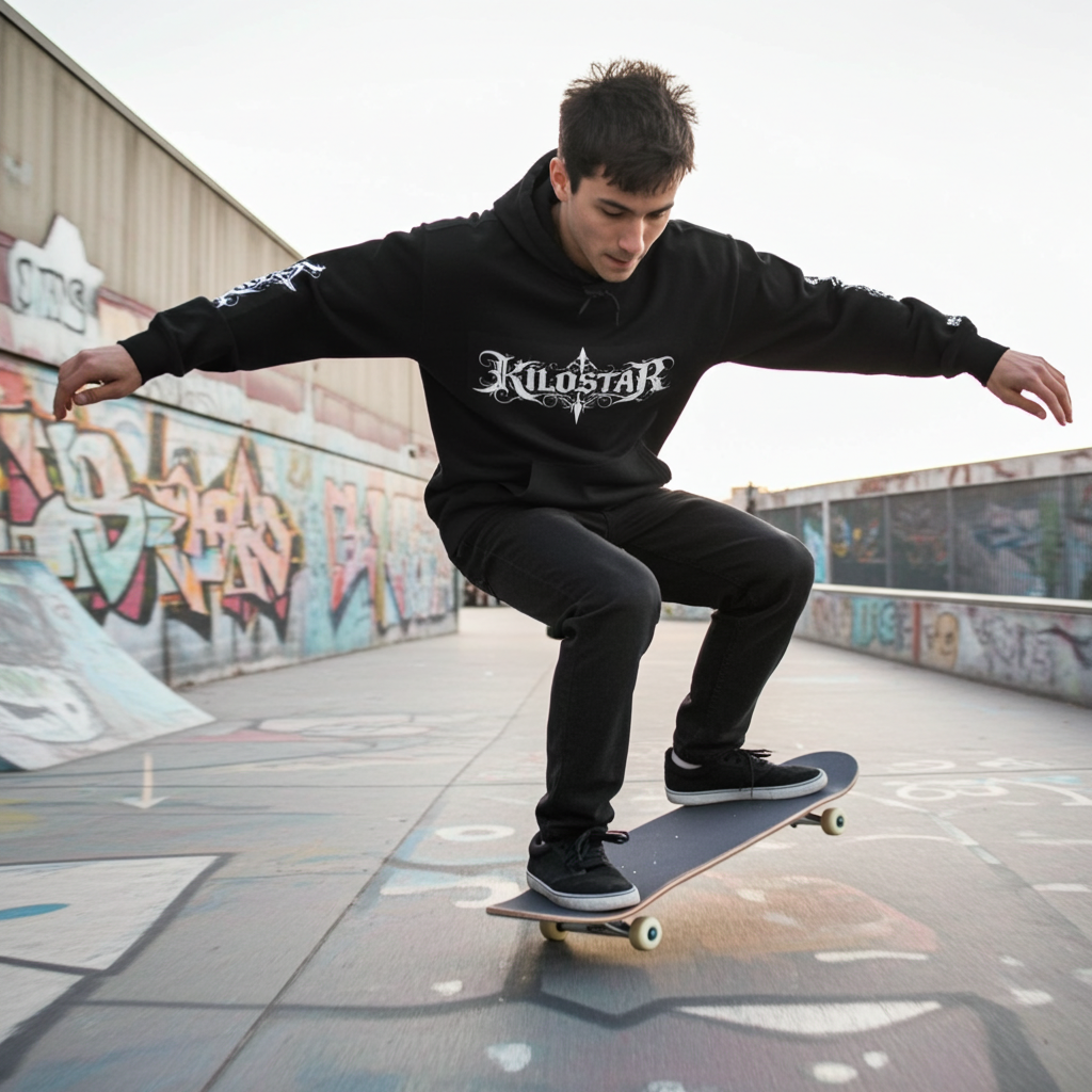 KILOSTAR HOODIE DARK™ — Style Minimaliste | Sweat à Capuche Premium Streetwear