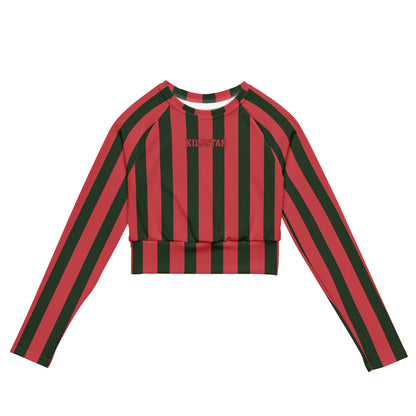 CROP TOP MILANO KILOSTAR™ — Blanc Face | Crop Top Manches Longues Streetwear
