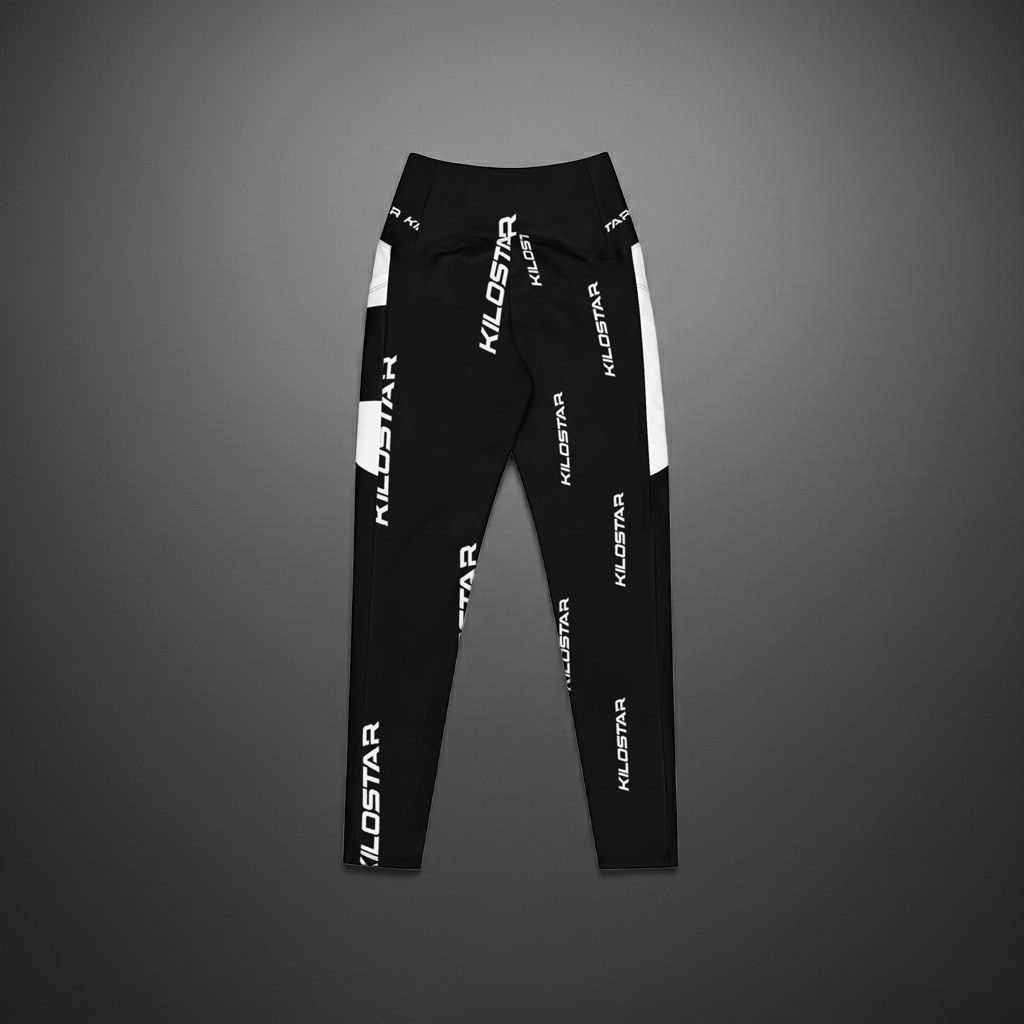 Leggings Noire Taille Haute Poches Compression Unisexe — KILOSTAR™ Blade