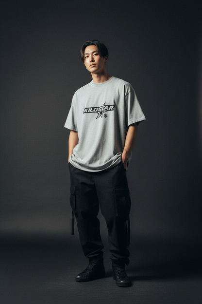 Photo éditoriale T-shirt Oversize Coton Bio KILOSTAR™ Kilo T キロスター