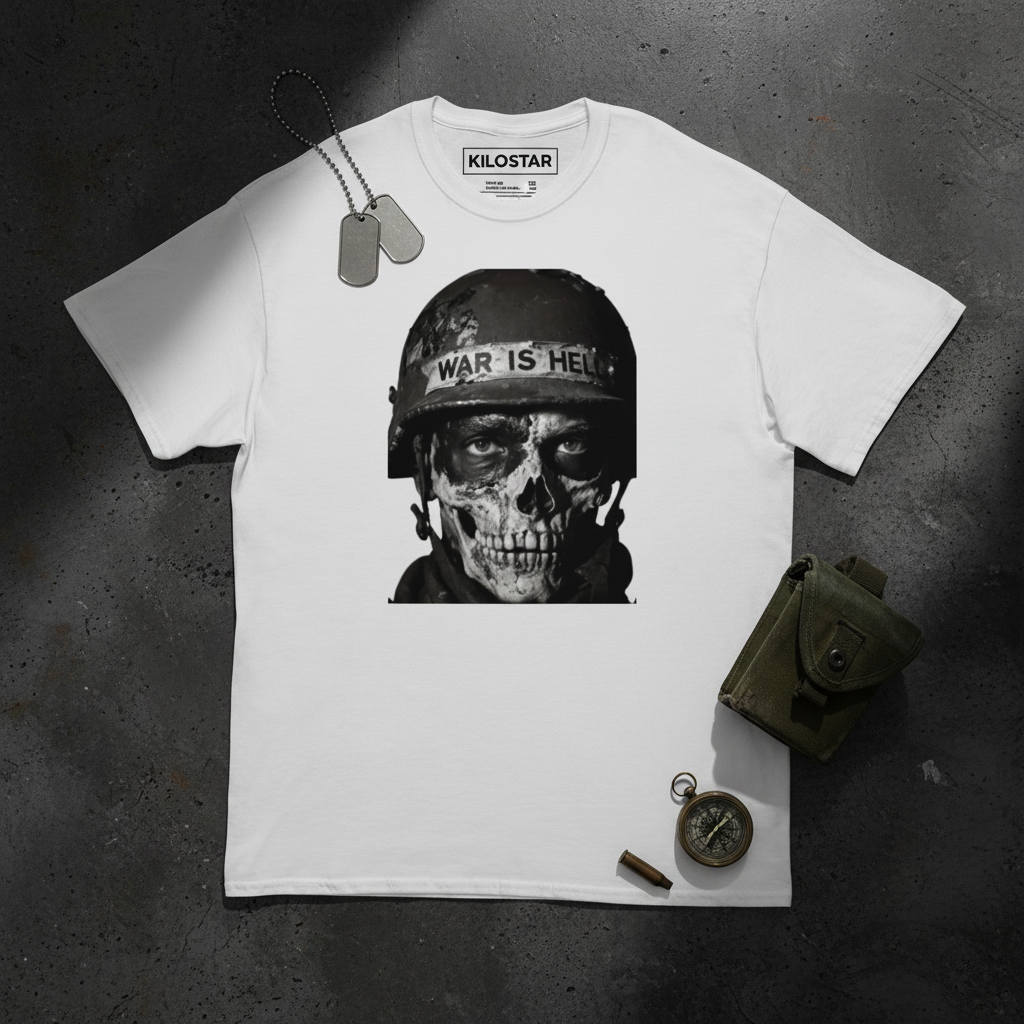 KILO-T SOLDIER KILOSTAR™ — Flat lay dog tags | T-shirt Streetwear Premium
