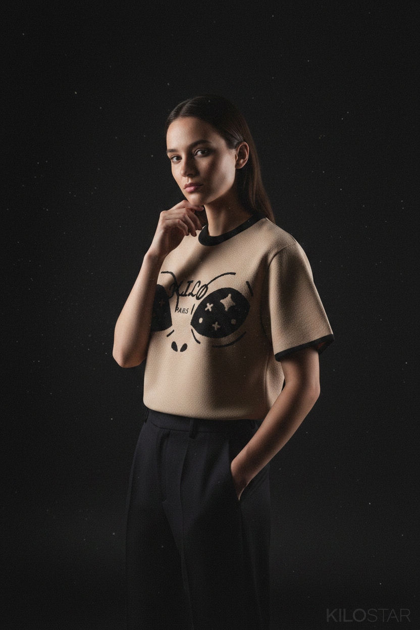 Photo éditoriale T-shirt Jacquard Exclusif KILOSTAR™ Ovni