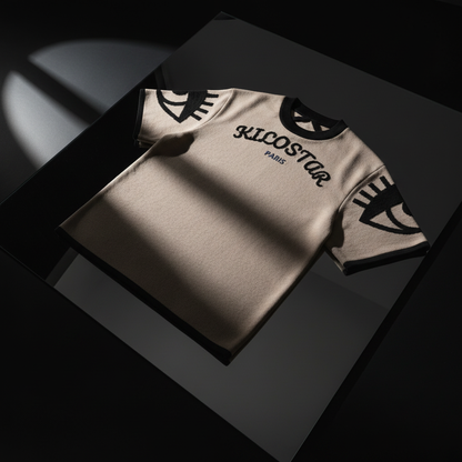 KILO-T EYES EN MAILLE KILOSTAR™ — Flat lay miroir | T-shirt Jacquard Édition Limitée