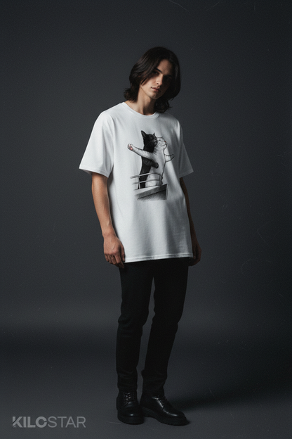 Photo éditoriale T-shirt Streetwear Coton Lourd KILOSTAR™ Kat