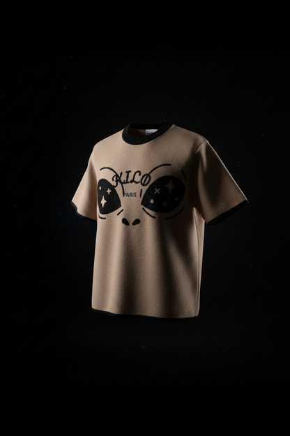 KILO-T OVNI EN MAILLE KILOSTAR™ — Visuel Éditorial | T-shirt Jacquard Premium Streetwear