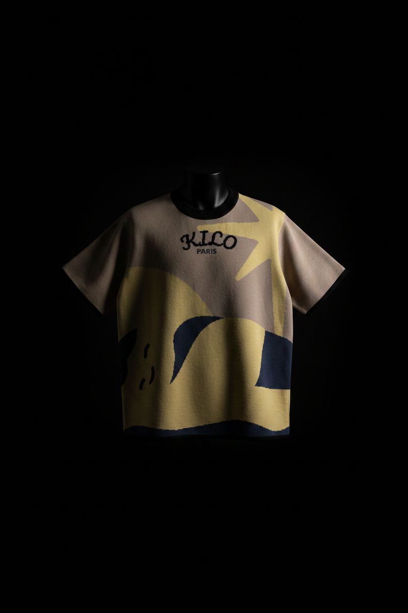KILO-T SON OF GOD EN MAILLE KILOSTAR™ — Visuel Éditorial | T-shirt Jacquard Premium Streetwear

