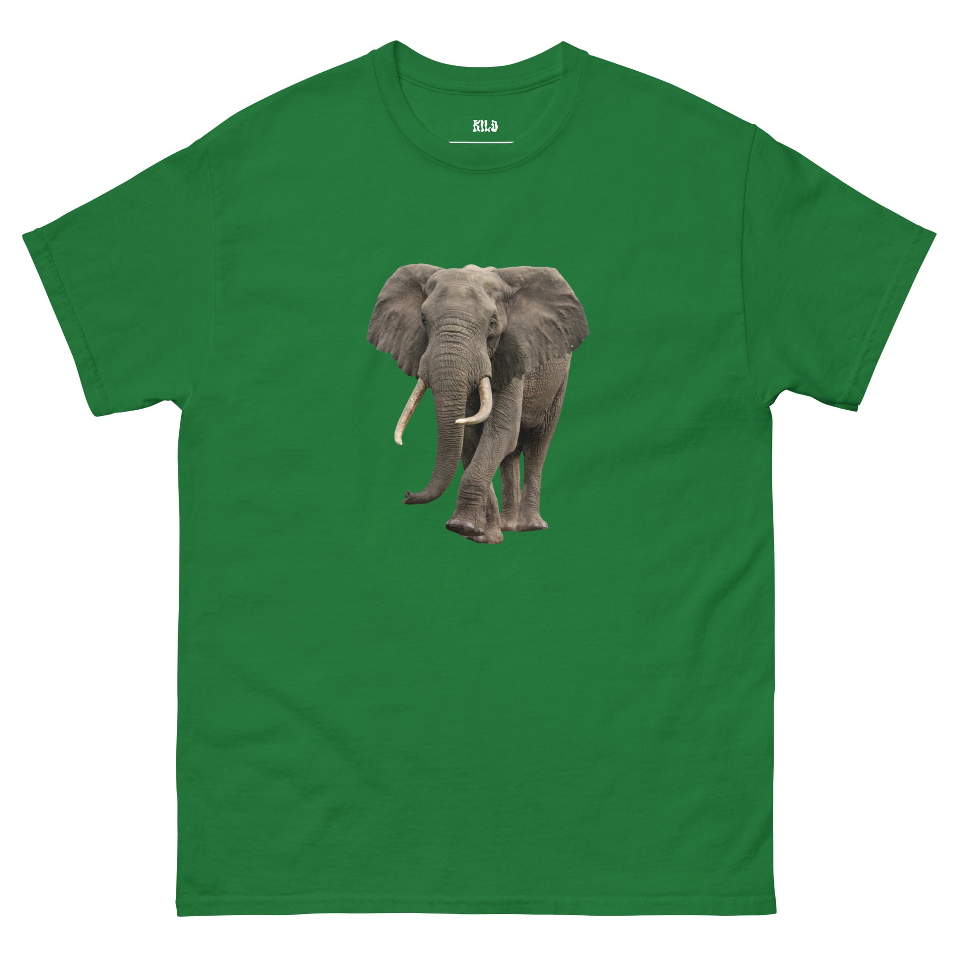 KILO-T ÉLÉPHANT KILOSTAR™ — T-shirt premium unisexe vert, vue face